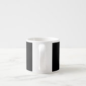 Tasse Expresso Votre nom | Élégant script blanc sur noir (Dos)