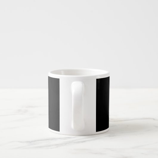 Tasse Expresso Votre nom | Élégant script blanc sur noir (Dos)