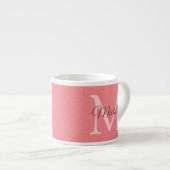 Tasse Expresso Votre nom Premier Modèle Monogramme Personnalisé (Devant droit)