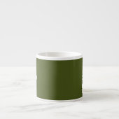 Tasse Expresso Votre texte Gardez le calme sur la décoration vert (Devant)