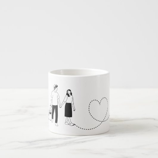 Tasse Expresso Voyage En Coupe D'Amour (Devant)