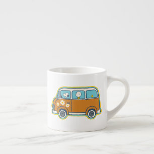Tasse Expresso Voyage sur route   Peanuts Road Trip Van