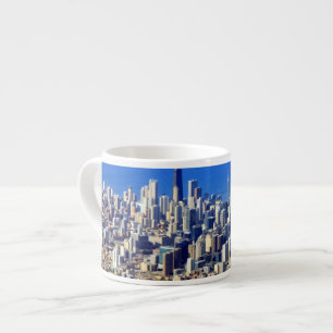 Tasse Expresso Vue aérienne de Chicago du centre avec le lac