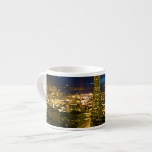 Tasse Expresso Vue de nuit de San Francisco.