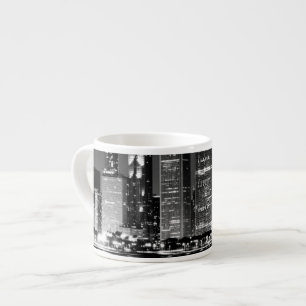 Tasse Expresso Vue de nuit du paysage urbain célèbre de Chicago