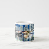 Tasse Expresso Vue d'horizon avec la réflexion dans l'eau, Miami (Devant)