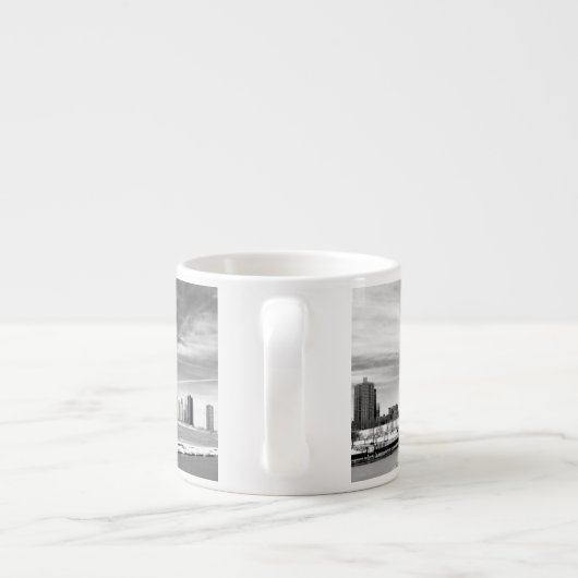 Tasse Expresso Vue panoramique d'horizon de Chicago en hiver (Dos)