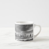 Tasse Expresso Vue panoramique d'horizon de Chicago en hiver (Droite)