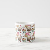 Tasse Expresso Watercolor cupcakes (Devant)