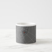 Tasse Expresso Web et citrouilles d'araignées d'Halloween (Devant)