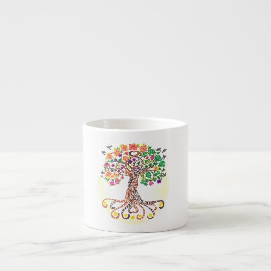 Tasse Expresso Wedding favors mandala trees of life (Devant)