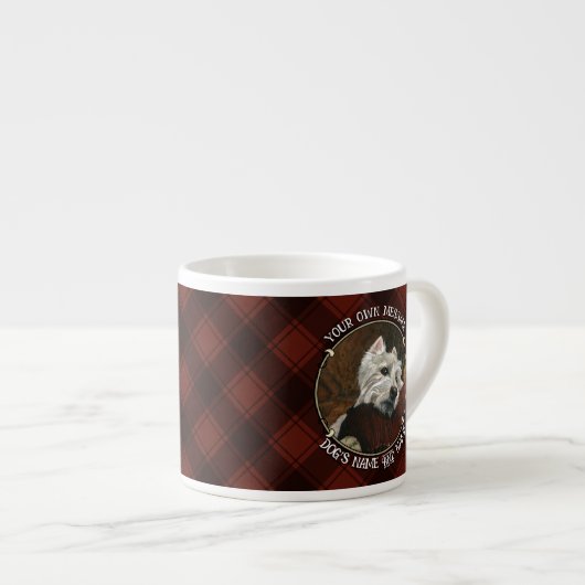 Tasse Expresso Westie sur canapé (Devant droit)