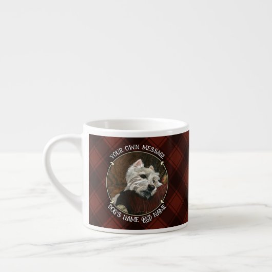 Tasse Expresso Westie sur canapé (Gauche)