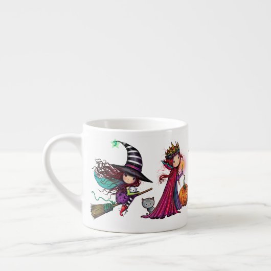 Tasse Expresso Whimsical Halloween Art par Molly Harrison (Gauche)