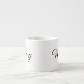 Tasse Expresso Wifey moderne noir Script femmes blanches (Devant)