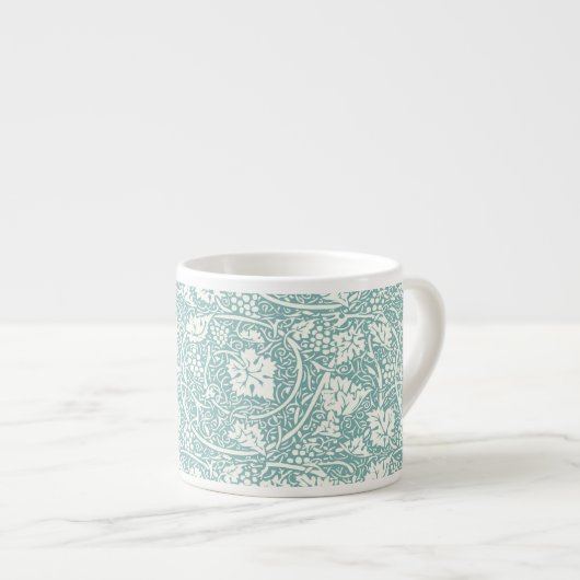 Tasse Expresso William Morris Grape Motif Turquoise Turquoise (Devant droit)