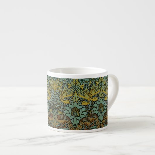 Tasse Expresso William Morris Peacock Dragon Fond d'écran (Devant droit)