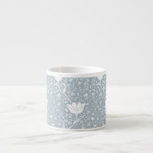 Tasse Expresso William Morris Tulips en Motif blanc (Devant)