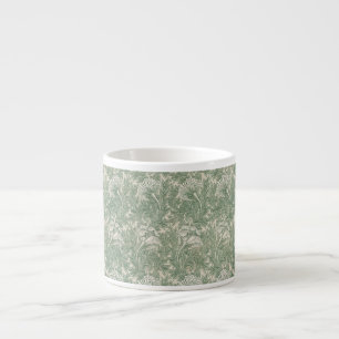 Tasse Expresso William Morris Vert Sauge Motif Tulipe : Vintage