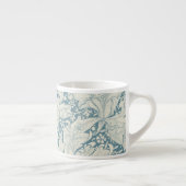 Tasse Expresso William Morris Wallflower bleu damas floral (Droite)