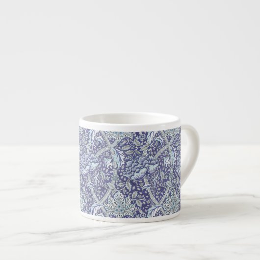 Tasse Expresso William Morris Windrush fleurs bleues (Devant droit)