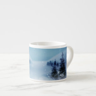 Tasse Expresso Wonderland d'hiver de nuit