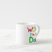 Tasse Expresso WOW Je suis un t-shirt papa et des GIfts (Devant droit)