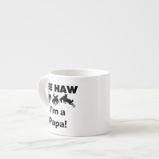 Tasse Expresso Yee Haw Je suis un T-shirt Papa et des GIfts (Devant gauche)