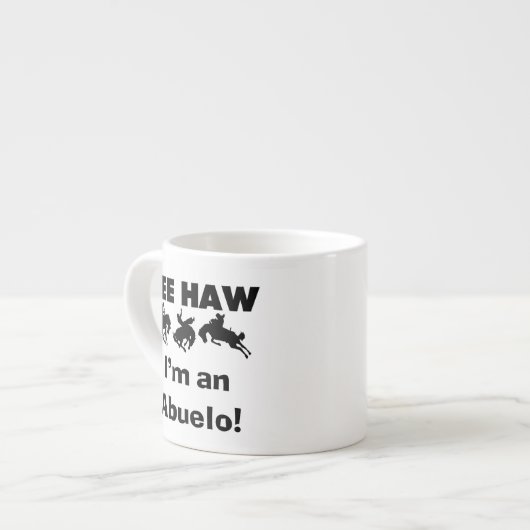 Tasse Expresso Yee Haw Je suis un T-shirts et cadeaux Abuelo (Devant gauche)