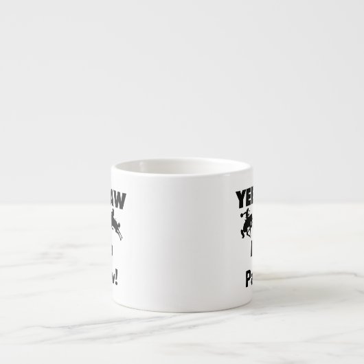 Tasse Expresso Yee Haw Je suis un T-shirts et cadeaux Papaw (Devant)