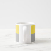 Tasse Expresso Yellow & Grey Modern Initials monogram (Dos)