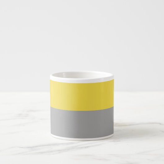Tasse Expresso Yellow & Grey Modern Initials monogram (Devant)