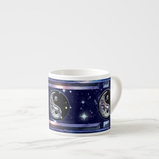Tasse Expresso Yin Yang Cosmique (Devant droit)