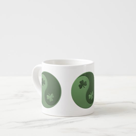 Tasse Expresso Yin Yang Shamrocks (Devant gauche)