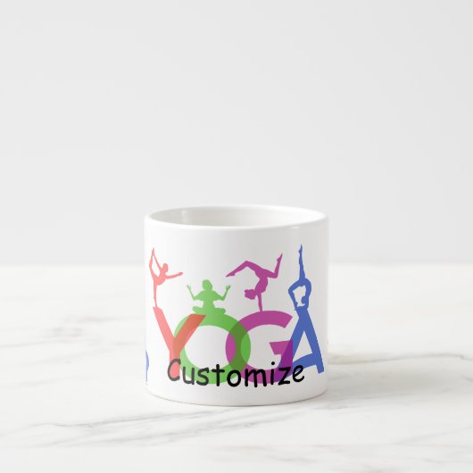 Tasse Expresso Yoga Poses Silhouettes Thunder_Cove (Devant)