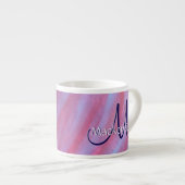 Tasse Expresso Zebra Abstract | Cute Pink Purple monogram (Devant droit)