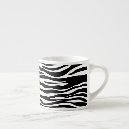 Tasse Expresso Zebra Print, Zebra Stripes, Noir Et Blanc (Droite)