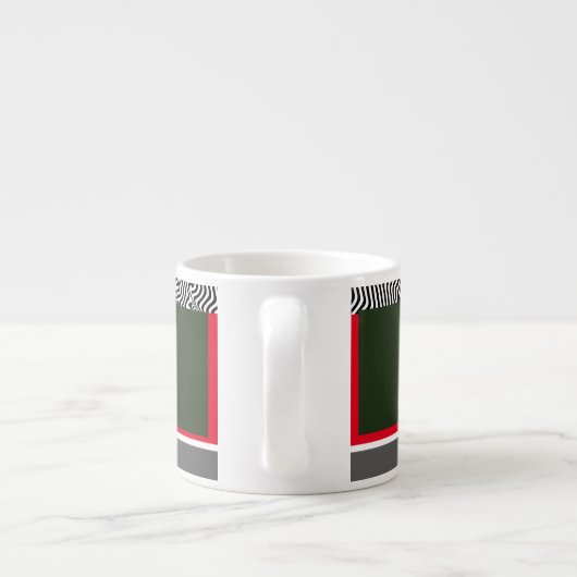 Tasse Expresso Zebra Trim Forest Green (Dos)