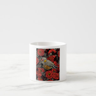 Tasse Expresso Zèbre et rosier rouge