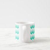 Tasse Expresso Zigzag patroon (Turquoise, wit en groen) (Dos)