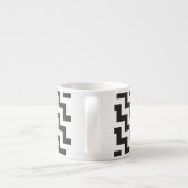 Tasse Expresso Zigzags Esperesso Mug, Chevrons noirs et blancs (Dos)