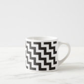 Tasse Expresso Zigzags Esperesso Mug, Chevrons noirs et blancs (Droite)