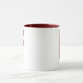 Tasse F à monogramme moderne pailleté avec nom (Centre)