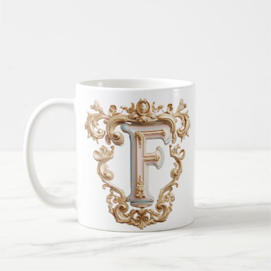 Tasse 'F' baroque pour une princesse du café (Gauche)