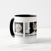 Tasse fâchée de chat pour menacer des personnes (Devant gauche)