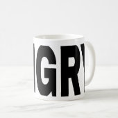 Tasse FÂCHÉE de mot (Devant droit)