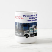 Tasse faite sur commande américaine de camion et (Centre)