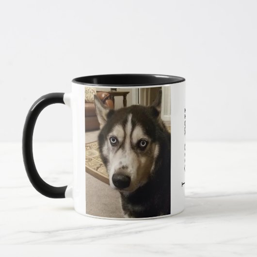 Tasse faite sur commande blanche personnalisée de (Gauche)