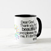 tasse faite sur commande combinée de prière du (Devant droit)