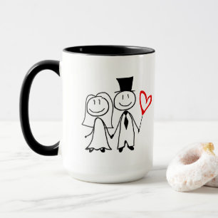tasse faite sur commande combinée du mariage 15oz